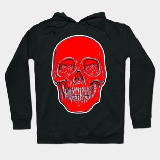 Halloween Skull Red / Blood Skull, Scalped Skull, Horror, Dire Skull, Demon Skull Hoodie